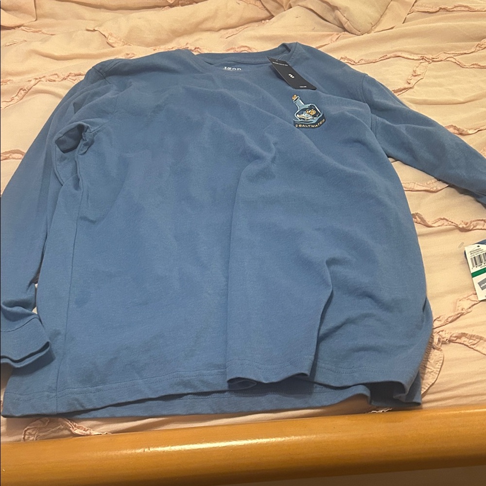 Izod Blue Saltwater Graphic Shirt
